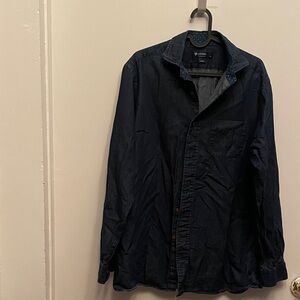 Daniel Cremieux 100% cotton dark chambray Casual Button Down Shirt